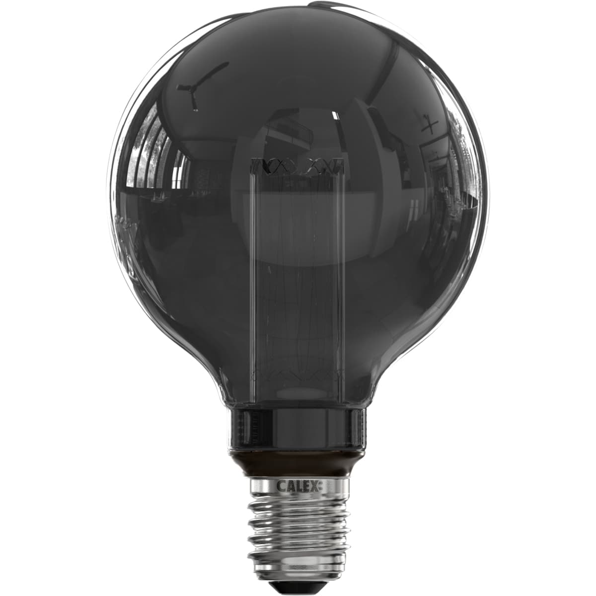 Calex LED Glassfiber Globe G95 Titanium SMD 220-240V 3.5W 40lm 2000K E27 Dimbaar met LED dimmer 