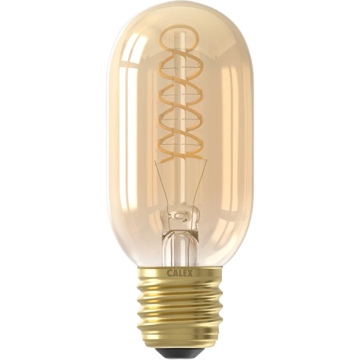 Calex Buis T45 Goud Flex Filament 220-240V 3.8W 250lm 2100K E27 Dimbaar met LED dimmer 