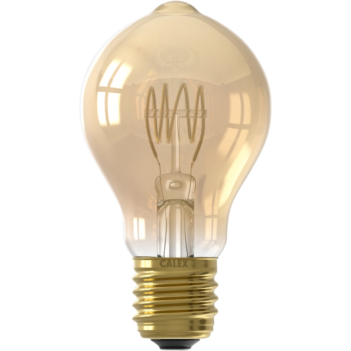 Calex Standaard A60DR Goud Flex Filament 220-240V 3.8W 250lm 2100K E27 Dimbaar met LED dimmer 